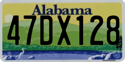 AL license plate 47DX128