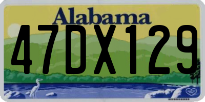 AL license plate 47DX129