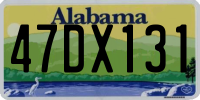 AL license plate 47DX131