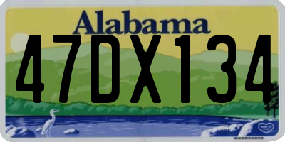 AL license plate 47DX134