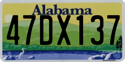AL license plate 47DX137