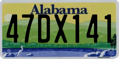 AL license plate 47DX141