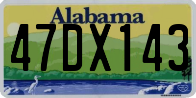 AL license plate 47DX143