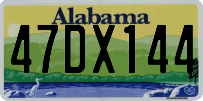 AL license plate 47DX144