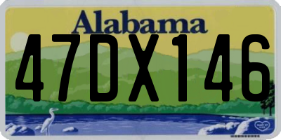 AL license plate 47DX146