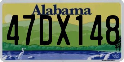 AL license plate 47DX148