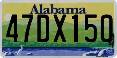 AL license plate 47DX150