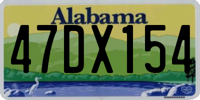 AL license plate 47DX154