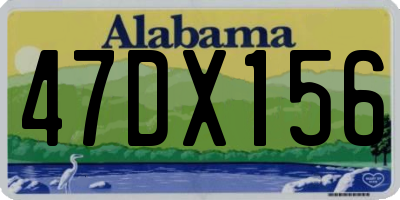 AL license plate 47DX156