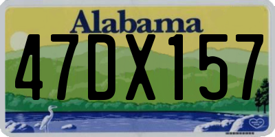 AL license plate 47DX157