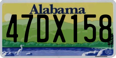 AL license plate 47DX158