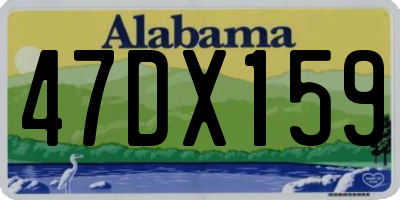 AL license plate 47DX159