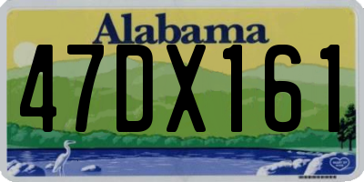 AL license plate 47DX161
