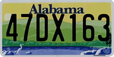 AL license plate 47DX163