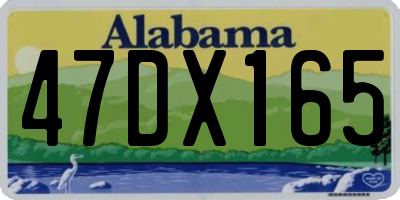AL license plate 47DX165