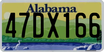 AL license plate 47DX166