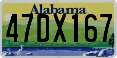 AL license plate 47DX167