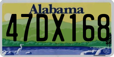 AL license plate 47DX168