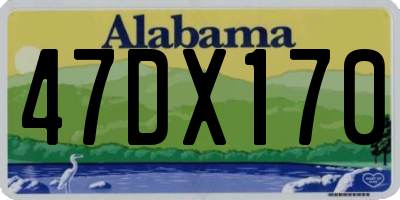 AL license plate 47DX170