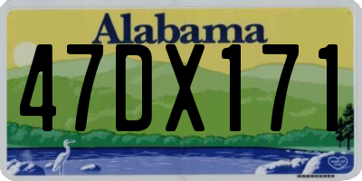 AL license plate 47DX171