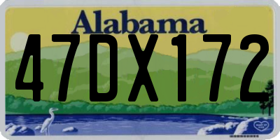 AL license plate 47DX172