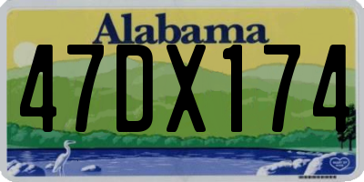 AL license plate 47DX174