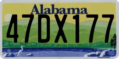 AL license plate 47DX177