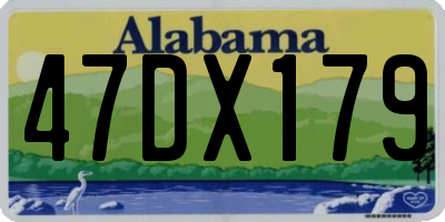 AL license plate 47DX179
