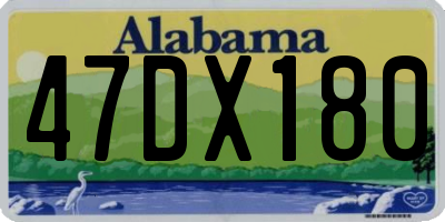 AL license plate 47DX180