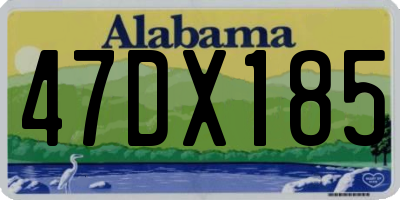 AL license plate 47DX185