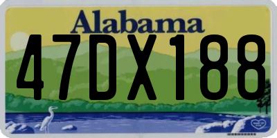 AL license plate 47DX188