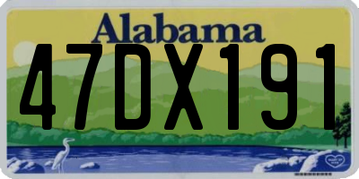 AL license plate 47DX191