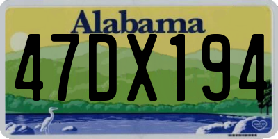 AL license plate 47DX194