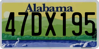 AL license plate 47DX195