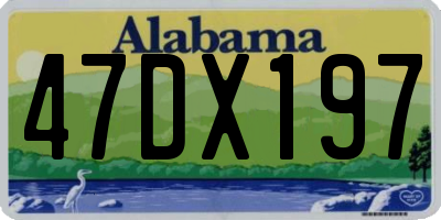 AL license plate 47DX197