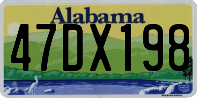 AL license plate 47DX198