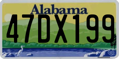 AL license plate 47DX199