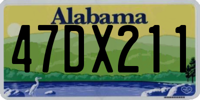 AL license plate 47DX211