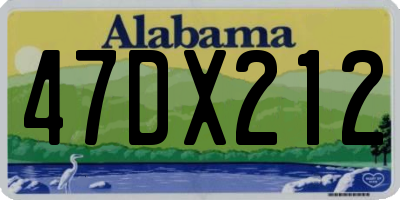 AL license plate 47DX212