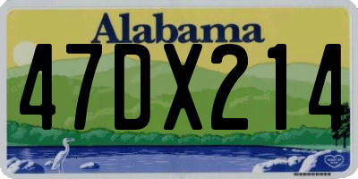 AL license plate 47DX214