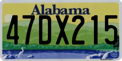 AL license plate 47DX215