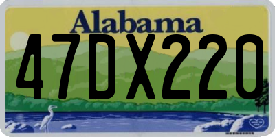 AL license plate 47DX220