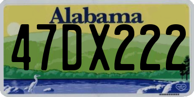 AL license plate 47DX222
