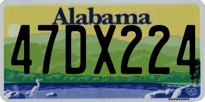 AL license plate 47DX224