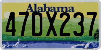 AL license plate 47DX237
