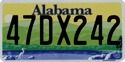 AL license plate 47DX242