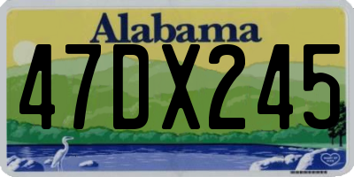 AL license plate 47DX245
