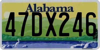 AL license plate 47DX246