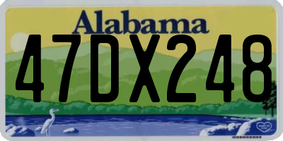 AL license plate 47DX248
