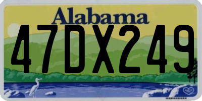 AL license plate 47DX249